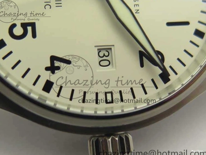 MIROTIME 0328 Efficient Mark XVIII Le Petit Prince IW327001 SS MKS 1:1 Best Edition White Dial On Leather Strap MIYOTA9015 V 7220